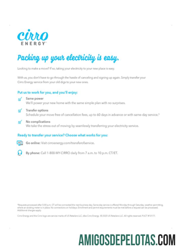 Projeto de lei de serviços públicos de energia do Texas Cirro, página 3, SCR exemplo